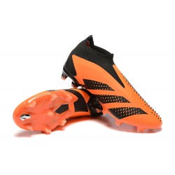 Adidas Predator Accuracy Boots FG Low-top Black Orange Men Soccer Cleats 