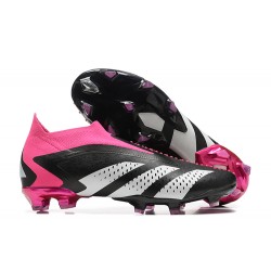 Adidas Predator Accuracy Boots FG Low-top Black Pink Men Soccer Cleats 