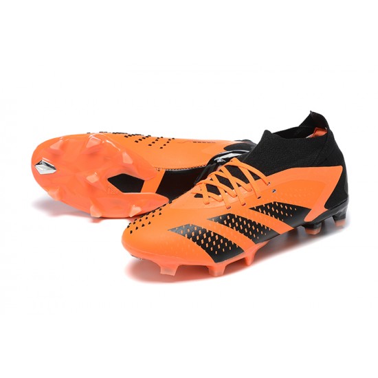 Adidas Predator Accuracy.1 Boots FG Low-top Black Orange Men Soccer Cleats 