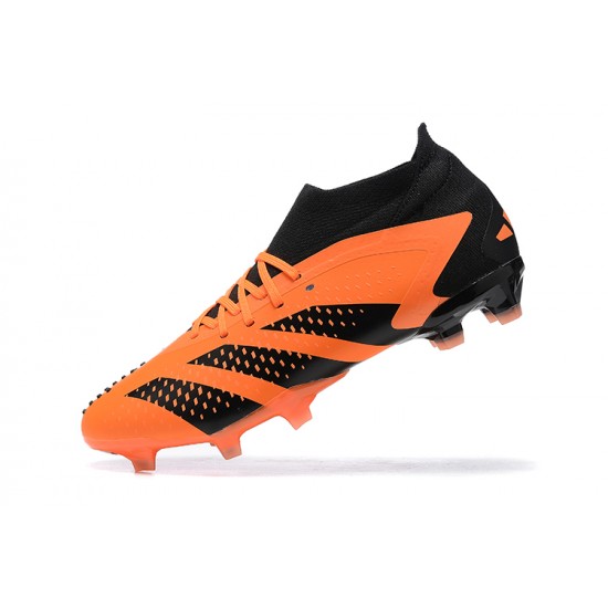 Adidas Predator Accuracy.1 Boots FG Low-top Black Orange Men Soccer Cleats 