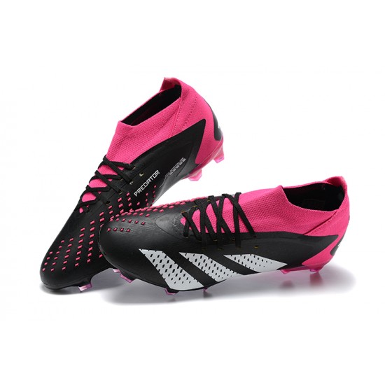 Adidas Predator Accuracy.1 Boots FG Low-top Black White Pink Men Soccer Cleats 