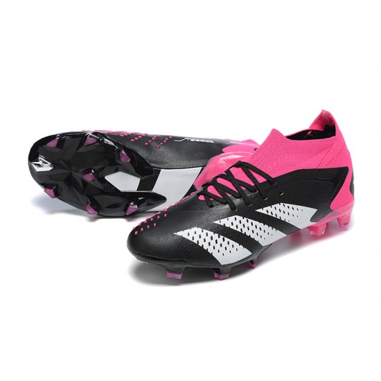 Adidas Predator Accuracy.1 Boots FG Low-top Black White Pink Men Soccer Cleats 