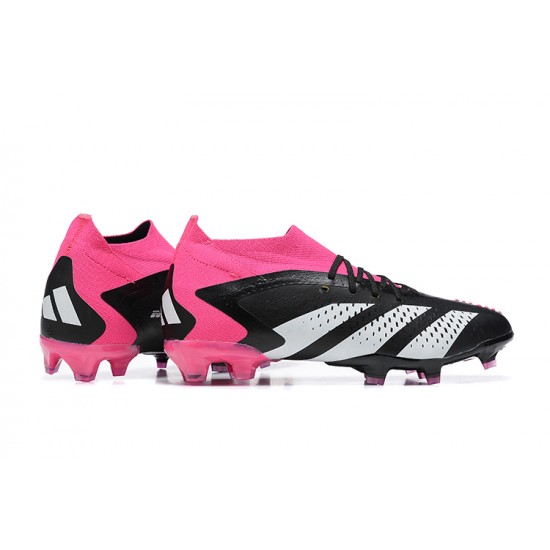 Adidas Predator Accuracy.1 Boots FG Low-top Black White Pink Men Soccer Cleats 