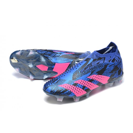 Adidas Predator Accuracy.1 Boots FG Low-top Blue Pink Men Soccer Cleats 