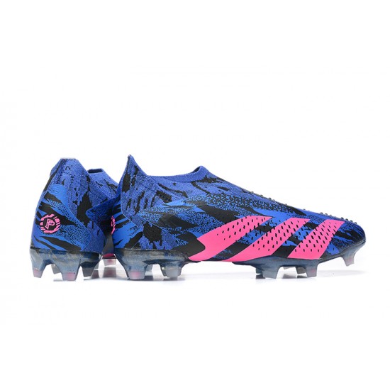 Adidas Predator Accuracy.1 Boots FG Low-top Blue Pink Men Soccer Cleats 