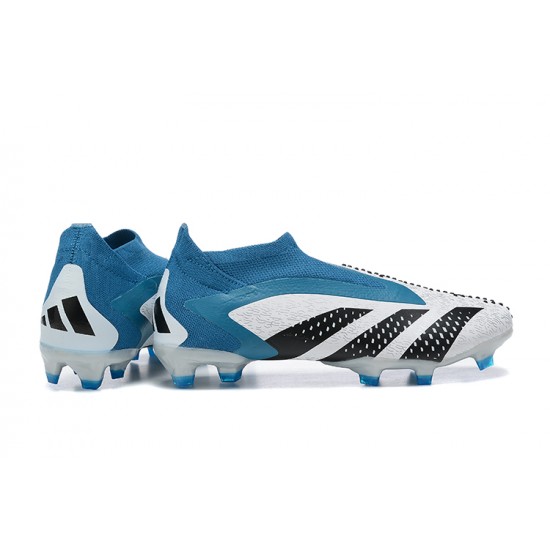 Adidas Predator Accuracy.1 Boots FG Low-top Blue White Men Soccer Cleats 