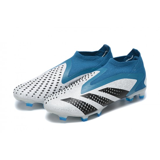 Adidas Predator Accuracy.1 Boots FG Low-top Blue White Men Soccer Cleats 