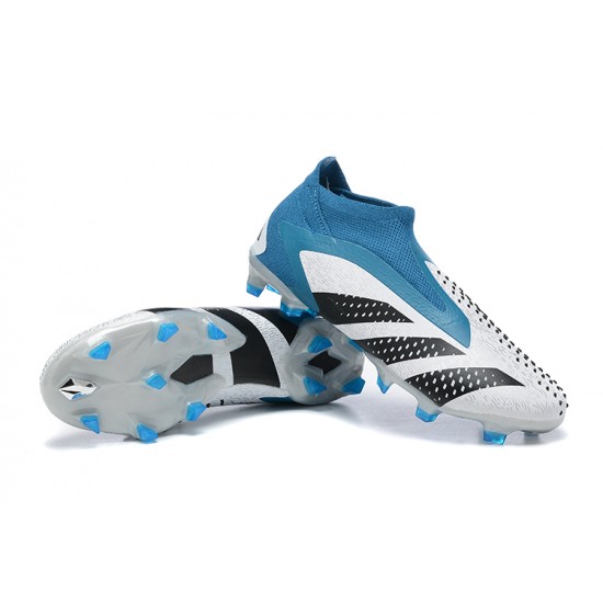 Adidas Predator Accuracy.1 Boots FG Low-top Blue White Men Soccer Cleats 