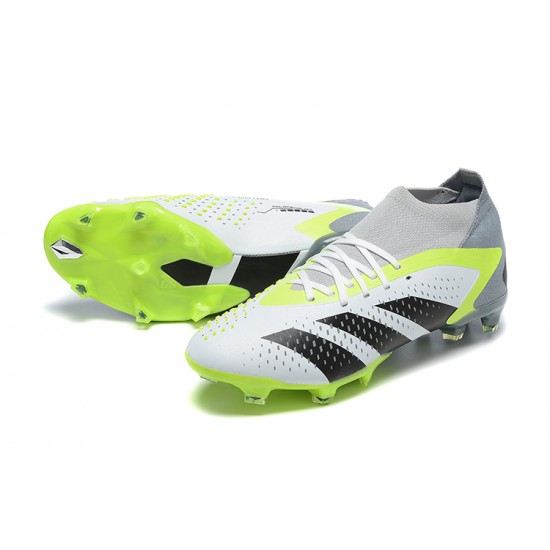 Adidas Predator Accuracy.1 Boots FG Low-top Grey Green Black Men Soccer Cleats 