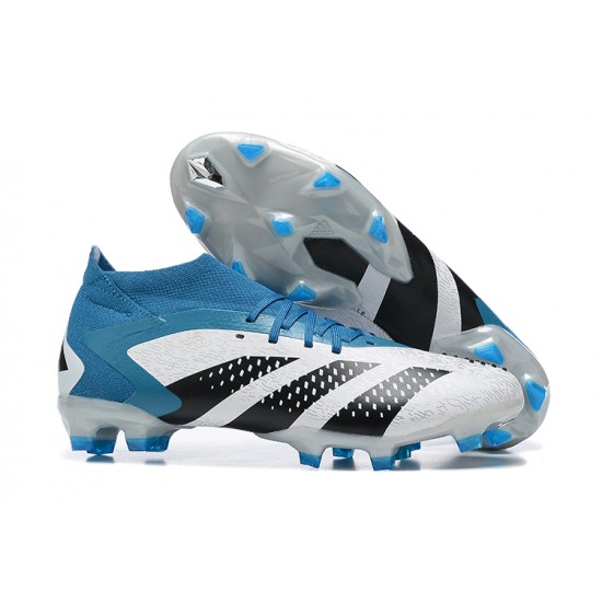 Adidas Predator Accuracy.1 Boots FG Mid-top Blue White Men Soccer Cleats 