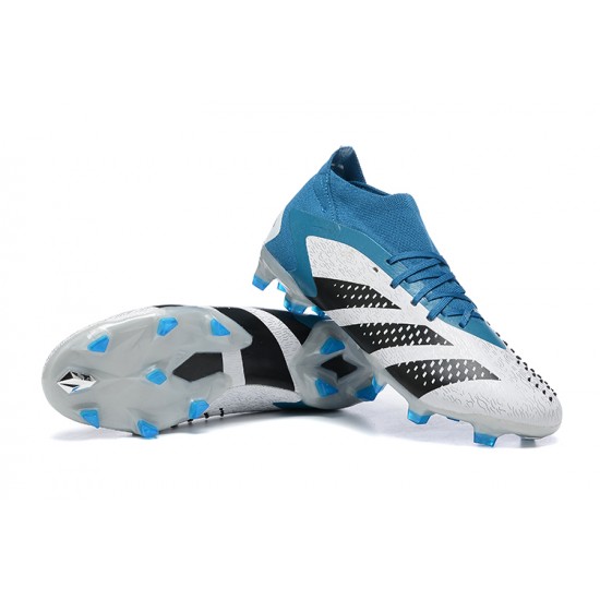 Adidas Predator Accuracy.1 Boots FG Mid-top Blue White Men Soccer Cleats 