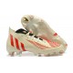 Adidas Predator Edge Geometric.1 FG Mid-top Beige Black Red Men Soccer Cleats 