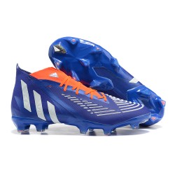 Adidas Predator Edge Geometric.1 FG Mid-top Blue Orange Men Soccer Cleats 