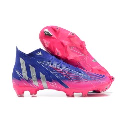 Adidas Predator Edge Geometric.1 FG Mid-top Blue Pink Men Soccer Cleats 