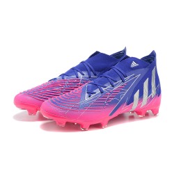 Adidas Predator Edge Geometric.1 FG Mid-top Blue Pink Men Soccer Cleats 