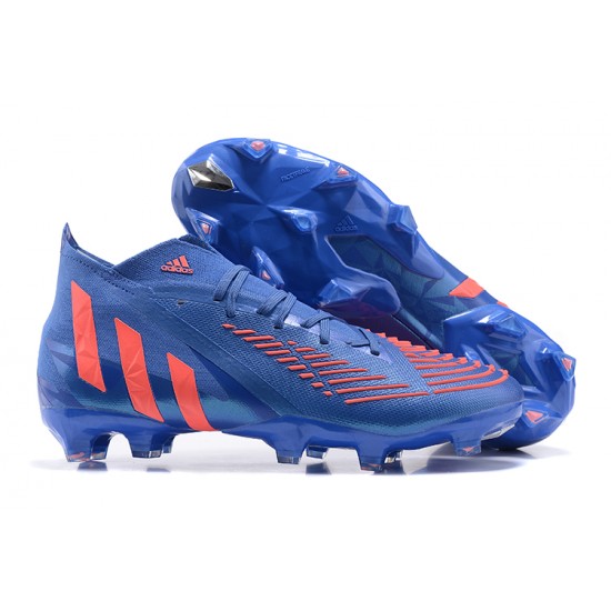 Adidas Predator Edge Geometric.1 FG Mid-top Dark Blue Men Soccer Cleats 