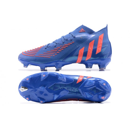 Adidas Predator Edge Geometric.1 FG Mid-top Dark Blue Men Soccer Cleats 