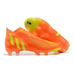 Adidas Predator Edge Geometric.1 FG Mid-top Orange Yellow Men Soccer Cleats 