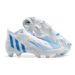 Adidas Predator Edge Geometric.1 FG Mid-top White Blue Men Soccer Cleats 