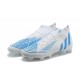 Adidas Predator Edge Geometric.1 FG Mid-top White Blue Men Soccer Cleats 