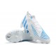 Adidas Predator Edge Geometric.1 FG Mid-top White Blue Men Soccer Cleats 