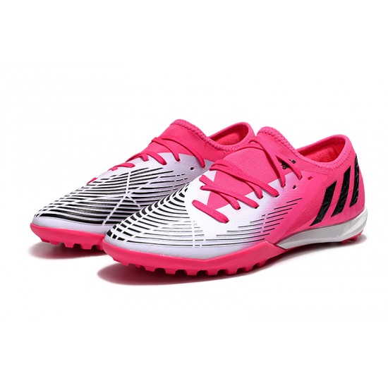 Adidas Predator Edge.3 Low TF Low-top Sliver Pink Men Soccer Cleats 