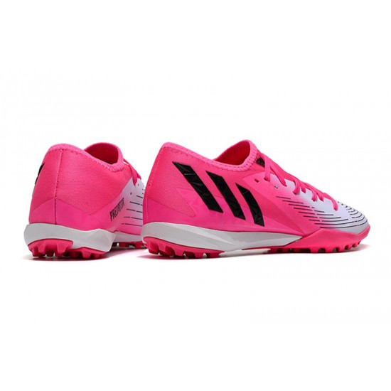 Adidas Predator Edge.3 Low TF Low-top Sliver Pink Men Soccer Cleats 