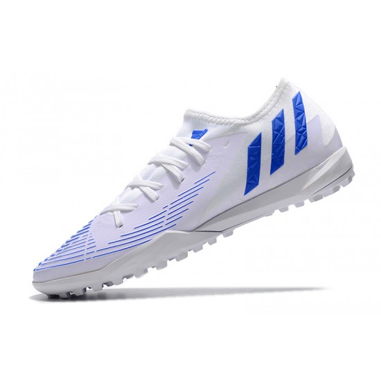 Adidas Predator Edge.3 Low TF Mid-top White Blue Men Soccer Cleats 