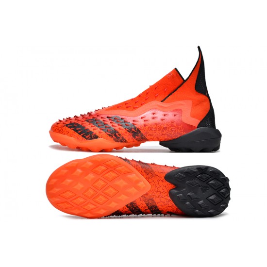 Adidas Predator Freak TF Black Orange Women And Men Soccer Cleats 