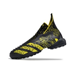 Adidas Predator Freak TF Black Yellow Women And Men Soccer Cleats 