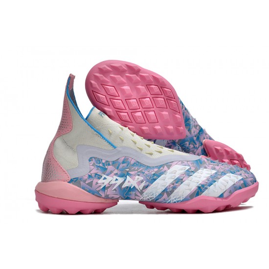 Adidas Predator Freak TF Pink Blue Women And Men Soccer Cleats 