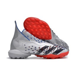 Adidas Predator Freak TF Sliver Red Blue Women And Men Soccer Cleats 