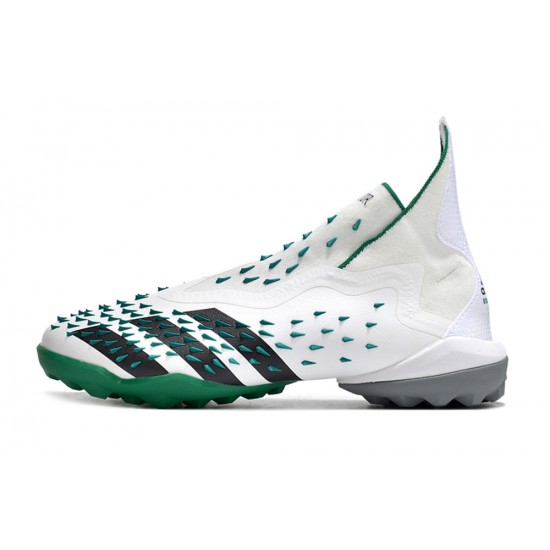 Adidas Predator Freak TF White Green Women And Men Soccer Cleats 