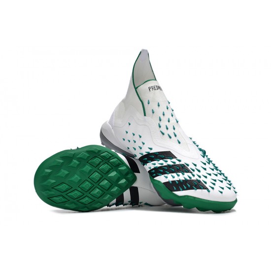 Adidas Predator Freak TF White Green Women And Men Soccer Cleats 