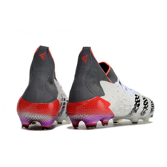 Adidas Predator Freak.1 FG Black White Purple Women And Men Soccer Cleats 