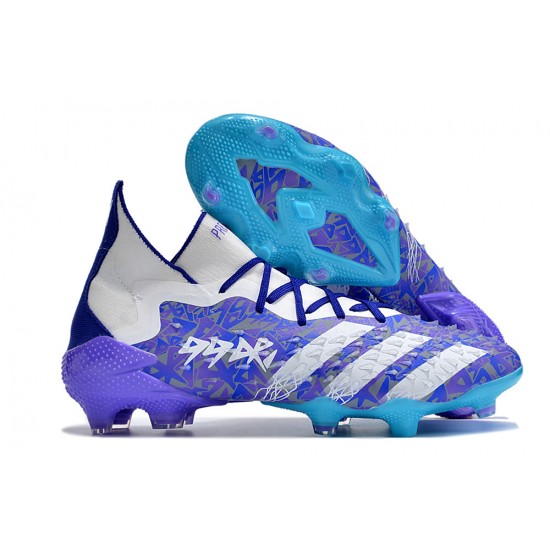 Adidas Predator Freak.1 FG Blue Purple White Women And Men Soccer Cleats 