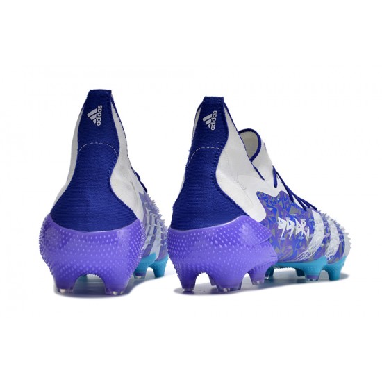 Adidas Predator Freak.1 FG Blue Purple White Women And Men Soccer Cleats 