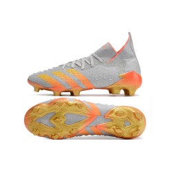 Adidas Predator Freak.1 FG Grey Orange Gold Women And Men Soccer Cleats 