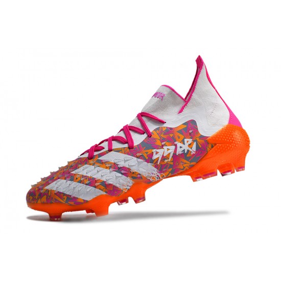 Adidas Predator Freak.1 FG White Orange Women And Men Soccer Cleats 