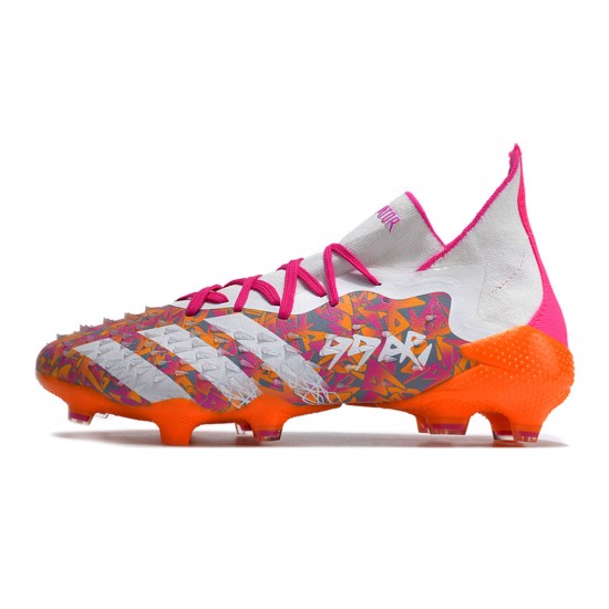 Adidas Predator Freak.1 FG White Orange Women And Men Soccer Cleats 