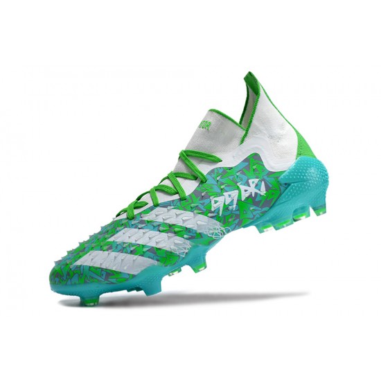 Adidas Predator Freak.1 FG White Turqoise Women And Men Soccer Cleats 