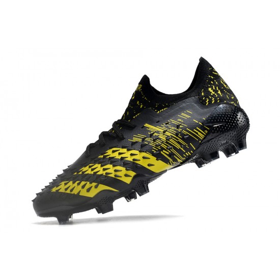 Adidas Predator Freak.1 Low FG Black Gold Women And Men Soccer Cleats 