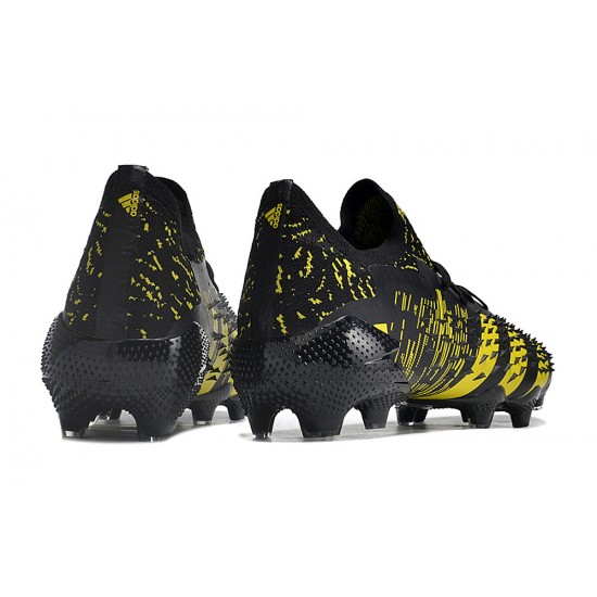 Adidas Predator Freak.1 Low FG Black Gold Women And Men Soccer Cleats 