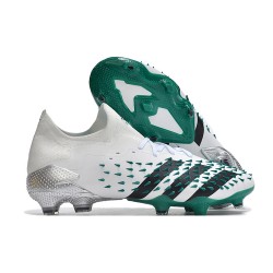 Adidas Predator Freak.1 Low FG White Green Sliver Women And Men Soccer Cleats 