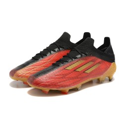 Adidas X Speedflow FG Low-top Black Gold Red Men Soccer Cleats 