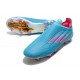 Adidas X Speedflow FG Low-top Blue Pink Sliver Men Soccer Cleats 