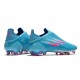 Adidas X Speedflow FG Low-top Blue Pink Sliver Men Soccer Cleats 