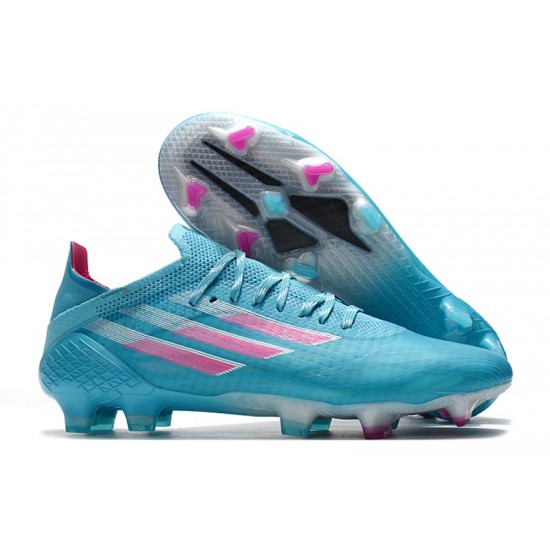 Adidas X Speedflow FG Low-top Blue Pink White Men Soccer Cleats 