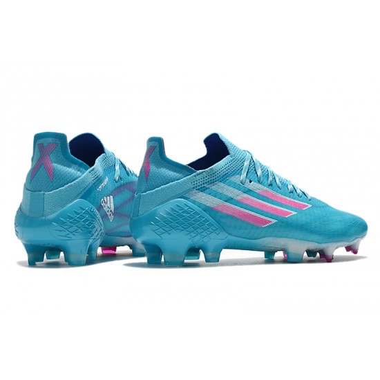 Adidas X Speedflow FG Low-top Blue Pink White Men Soccer Cleats 