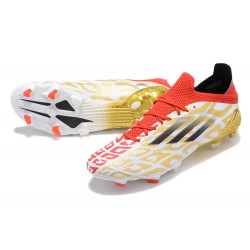 Adidas X Speedflow FG Low-top Red White Gold Men Soccer Cleats 